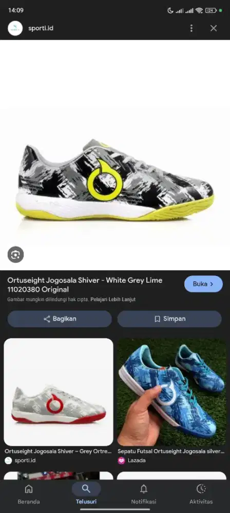 sepatu futsal ortus jogosala shiver