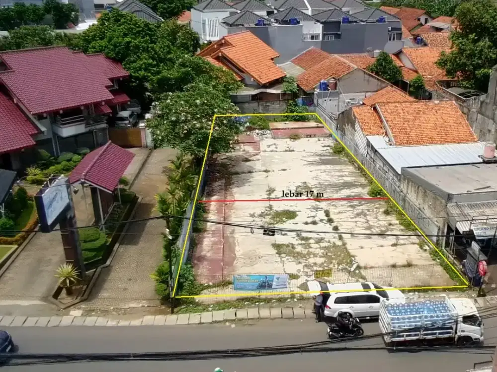 Tanah Strategis Bagus Di Jalan raya Cirendeu Jakarta Selatan
