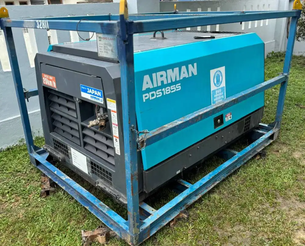 COMPRESORE AIRMAN PDS185 DAN GENSET DENYO 25ES - 25KVA TAHUN 2024