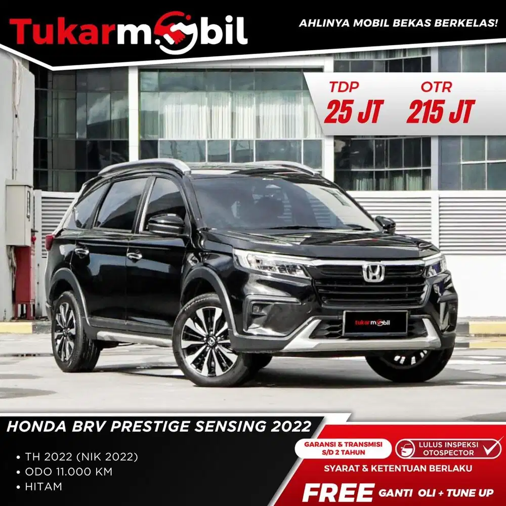 [LOW KM] HONDA BRV PRESTIGE SENSING MATIC TAHUN 2022 HITAM