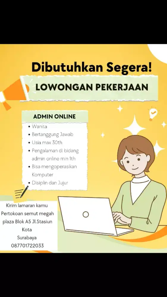 LOKER ADMIN ONLINE DAN SERABUTAN