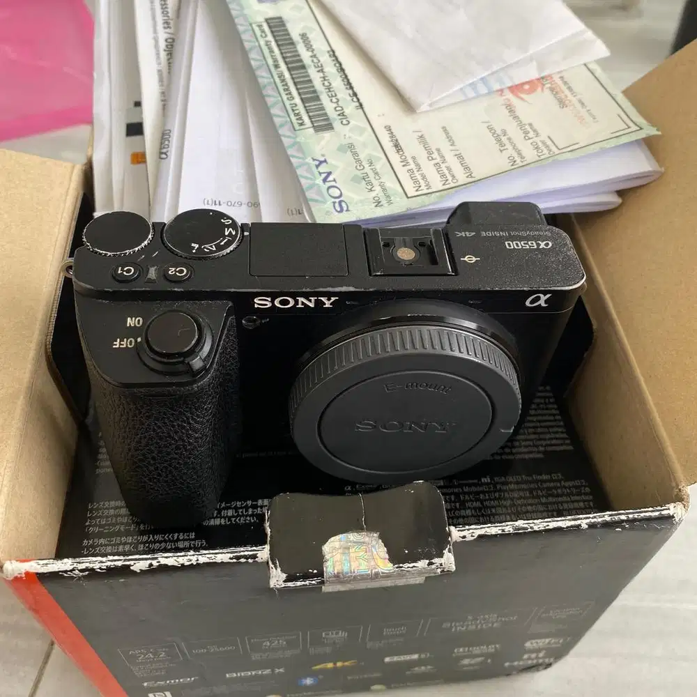 Kamera mirrorless sony a6500 fullset sc9500