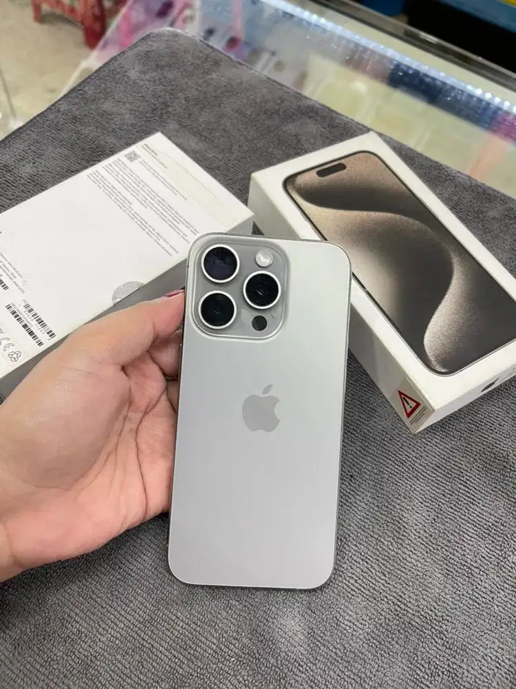 Iphone 15pro 128 Natural Ex Ibox bh87% fullset