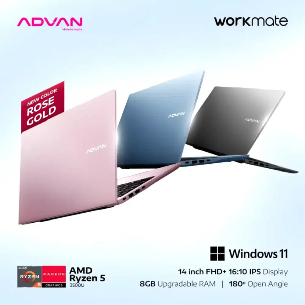 Advan workmate 3500U rose gold ,gray, ligth blue