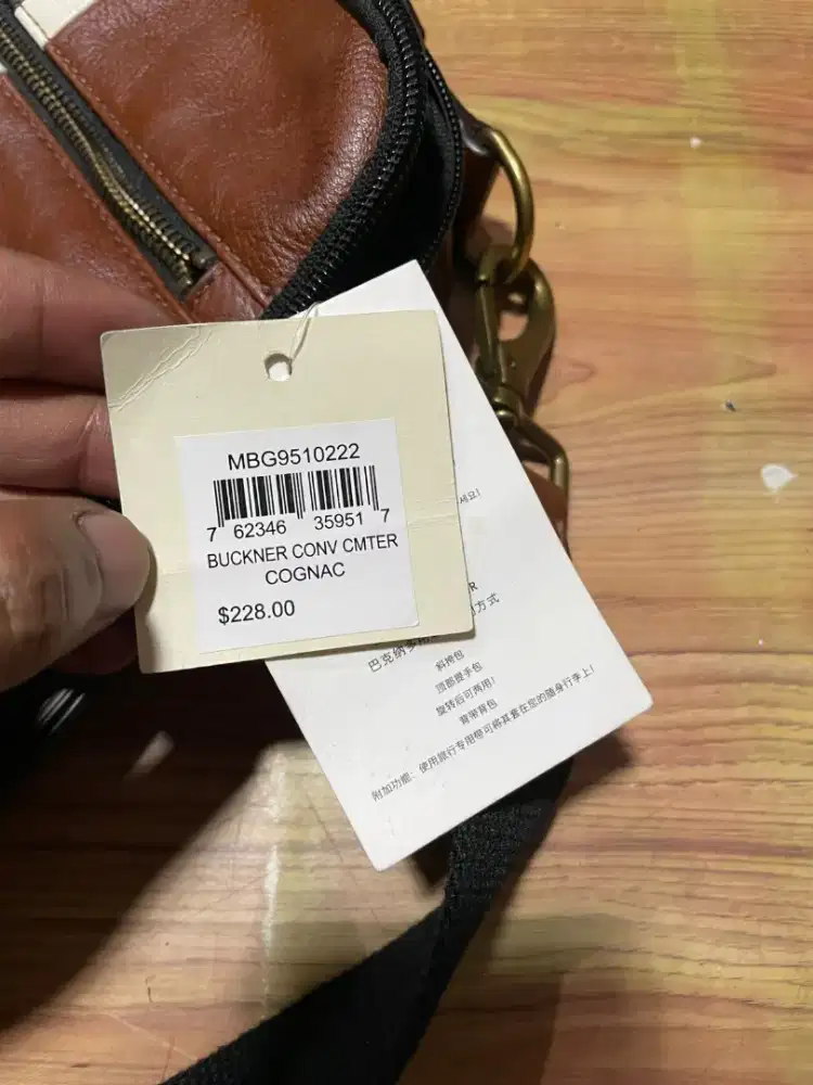 Tas Fosil Buckner Commuter Cognac Ori