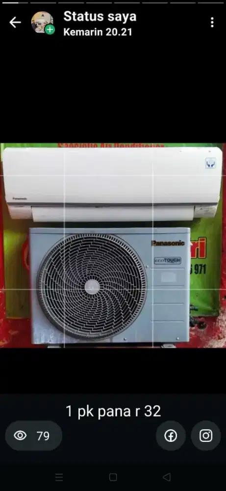 Jual ac panasonic R 32 ..1/2 pk lowwat 360 watt kondisi 95% ori semua
