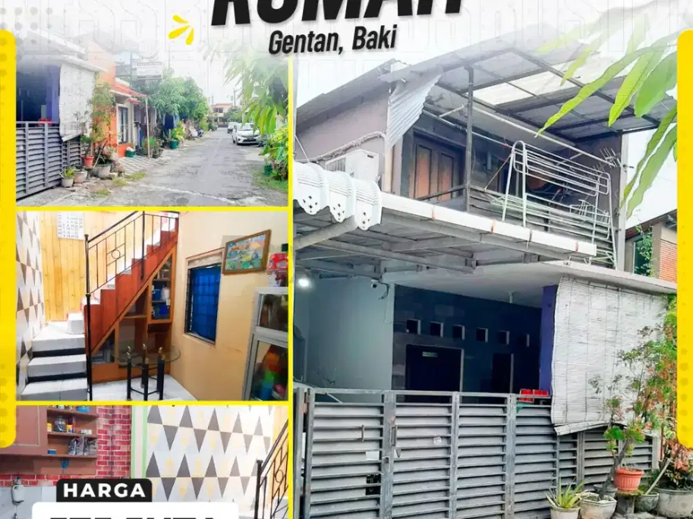 Rumah 2 Lantai Murah Strategis di Gentan Dekat Luwes