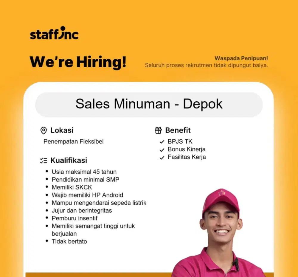 Loker Sales Minuman Depok