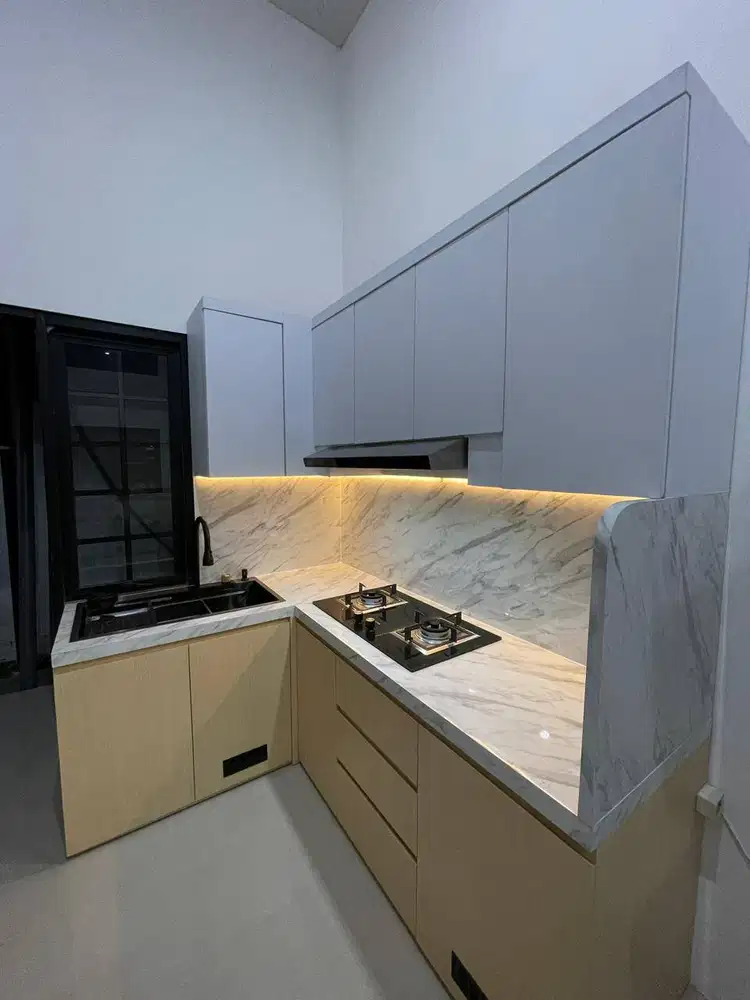 Kitchen set plus meja bar custom area sidoarjo surabaya free design