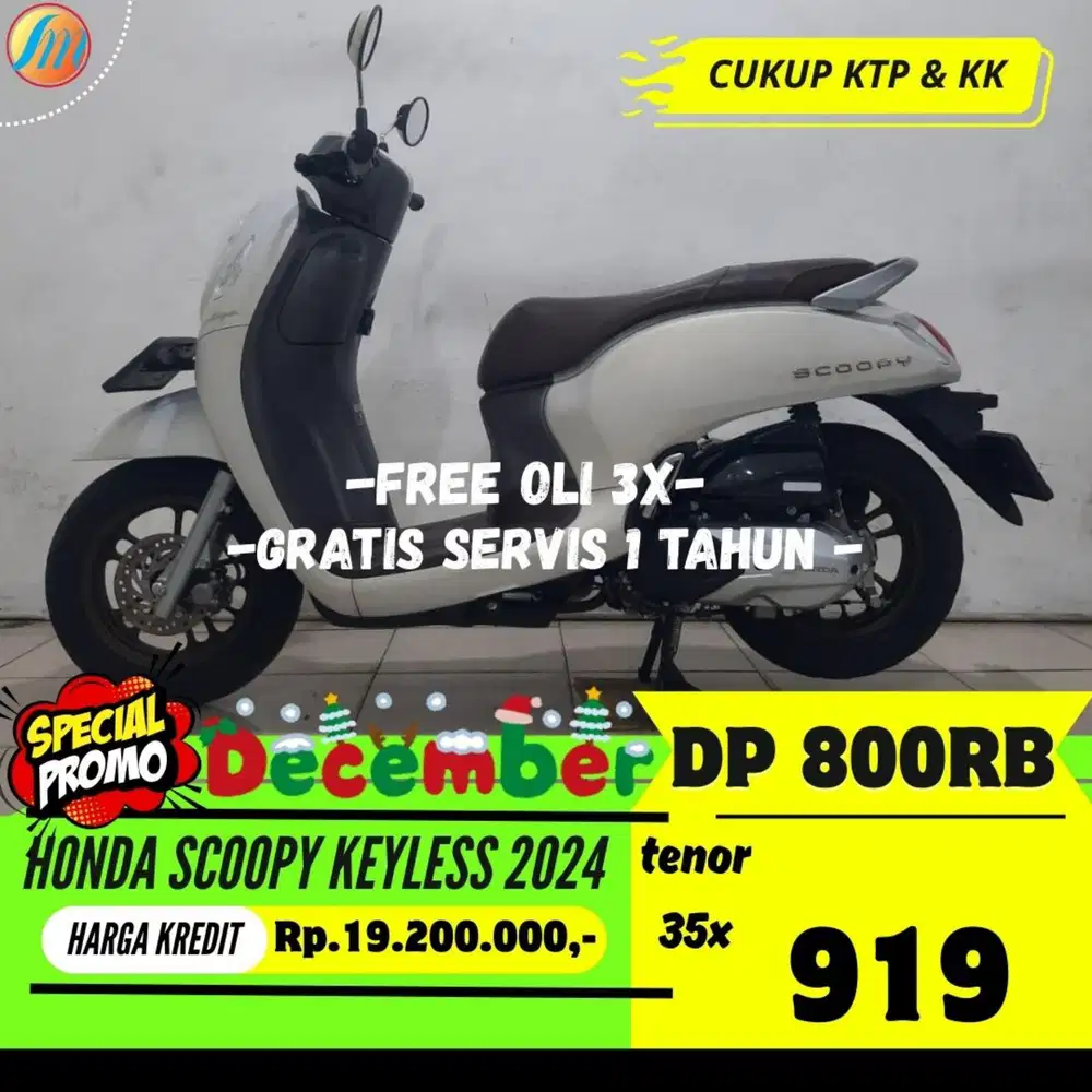 DP 800RIBU HONDA SCOOPY KEYLESS 2024 ANGSURAN RINGAN BERGARANSI