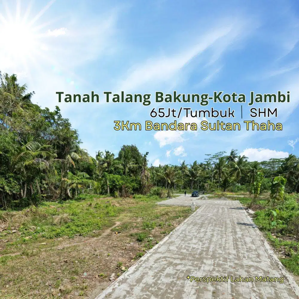 1 Km Puskesmas Talang Bakung, Dijual Tanah Jambi SHM