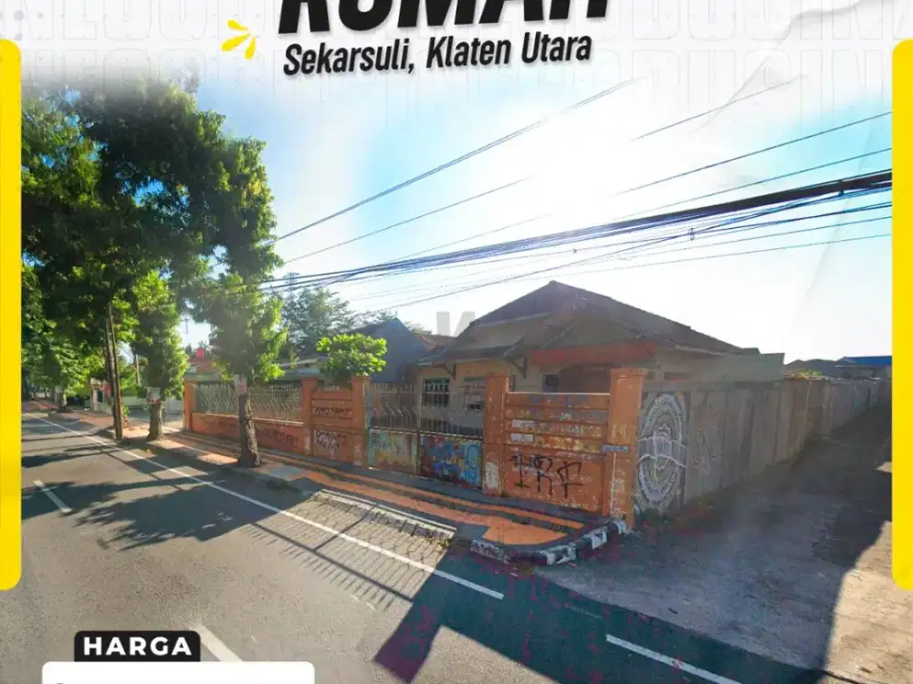 Rumah Mewah Halaman Luas di Jalan Protokol Sekarsuli Klaten