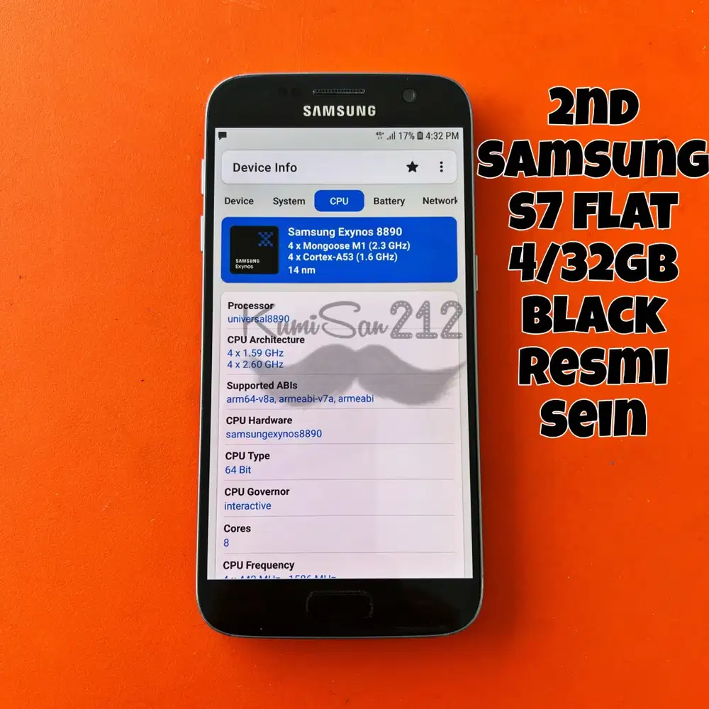 Samsung S7 4/32GB Black Resmi SEIN UNIT AJA