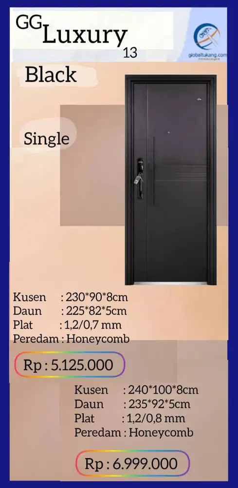 Jual Pintu baja berkualitas tinggi untuk kota Padang