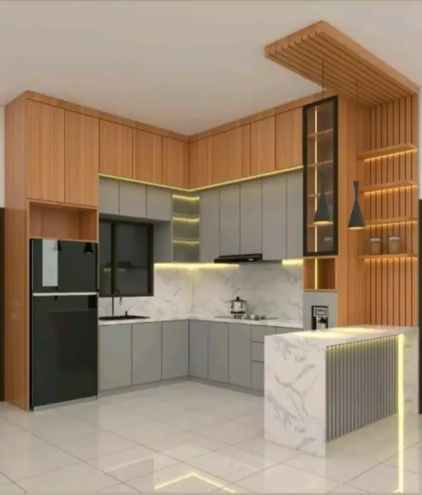 Custom kitchen set lemari pakaian bedroom set livingroom bedrop tv