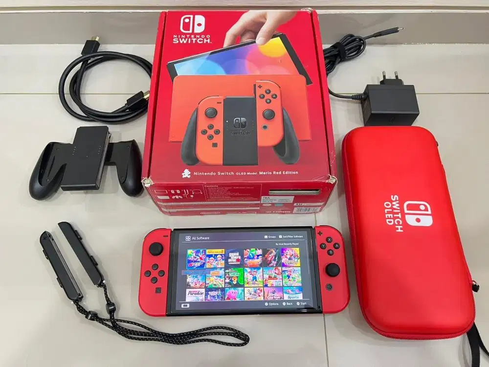 Nintendo switch oled dualboot MARIO RED Limited edition