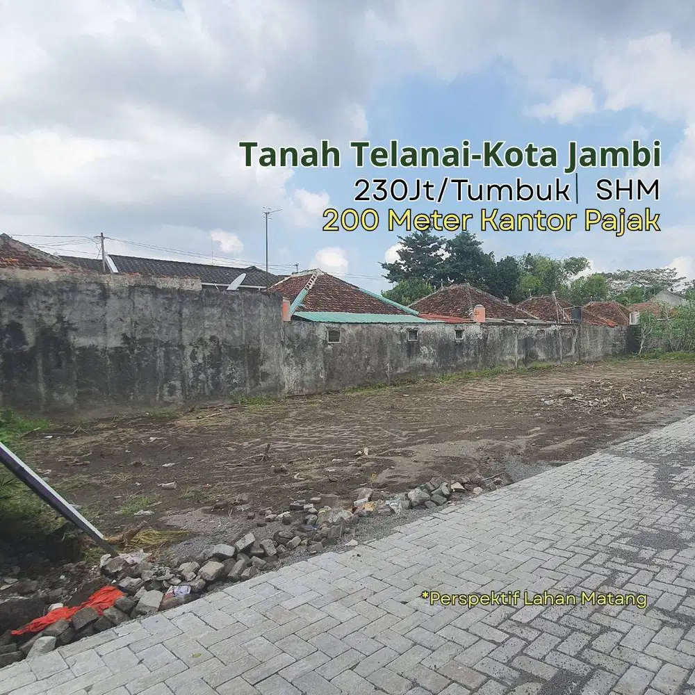 3 Menit Kantor Gubernur Jambi, Tanah Dijual Telanaipura, SHM
