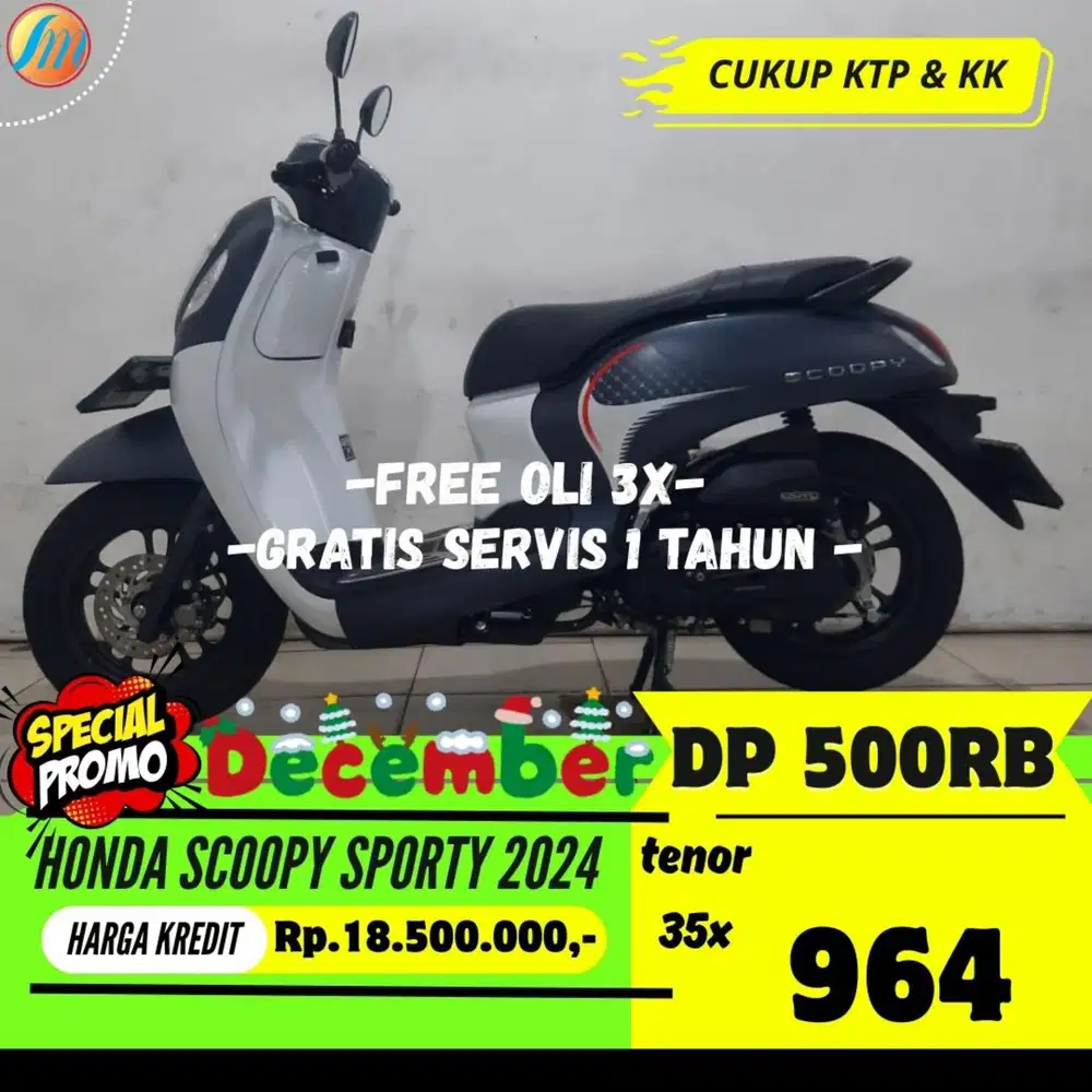 KREDIT MURAH DP HANYA 500RB HONDA SCOOPY SPORTY 2024 ANGSURAN RINGAN