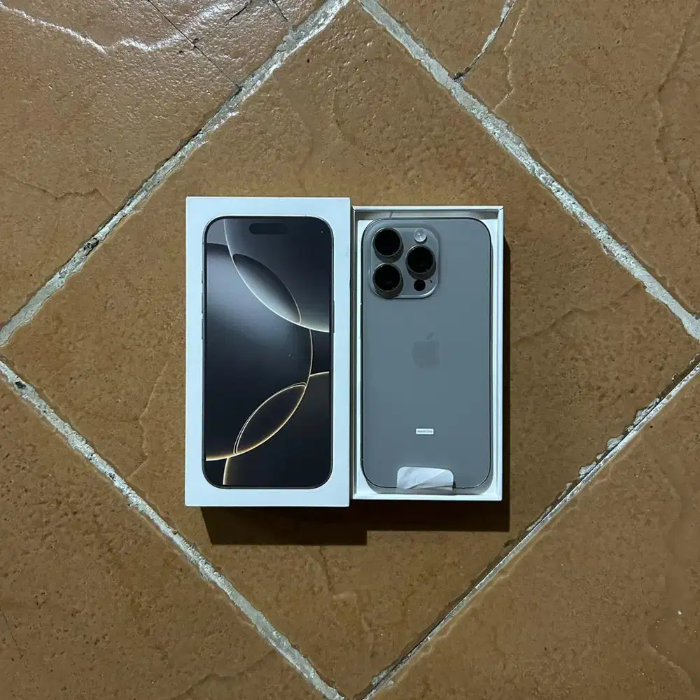 iPhone 16 Pro 512GB Natural Titanium NEW IBOX (GARANSI ON MAY 2026)