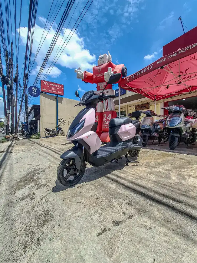 Uwinfly Sepeda Listrik D66A Terbaru warna pink cocok buat anak cewe