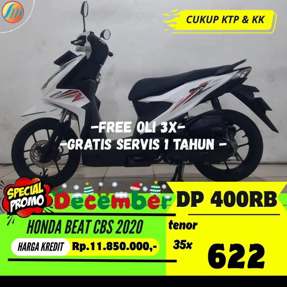 DP 400RIBU ANGSURAN RINGAN HONDA BEAT CBS 2020 PAJAK PANJANG