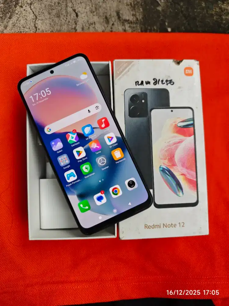 Redmi Note 12 4G 8/256 Fullset segel no minus siap pakai