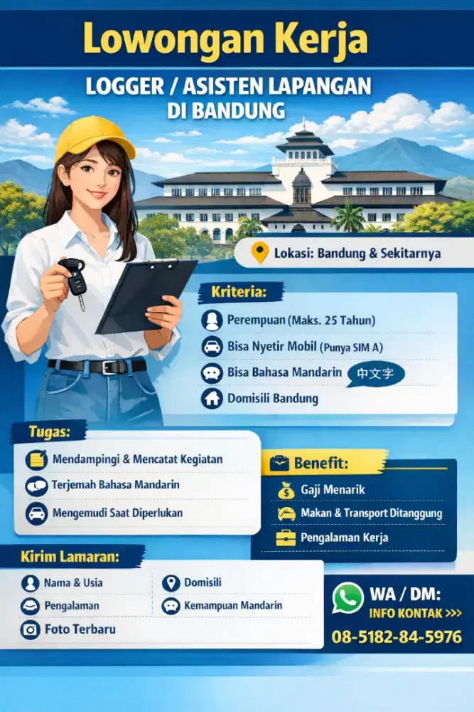 Dicari driver bisa bhsa Mandarin