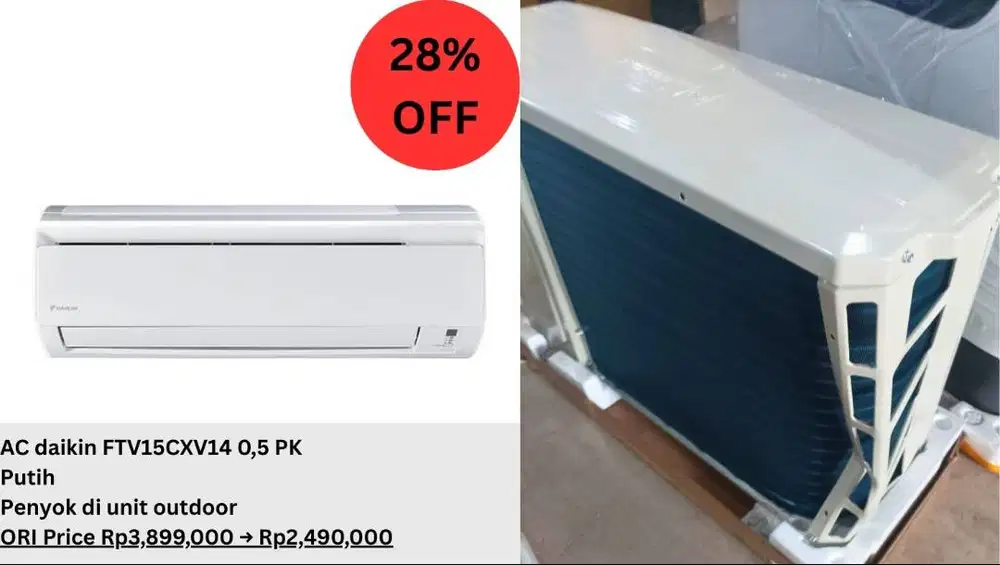 AC Daikin FTV15CXV14 – 0,5 PK (Indoor + Outdoor)