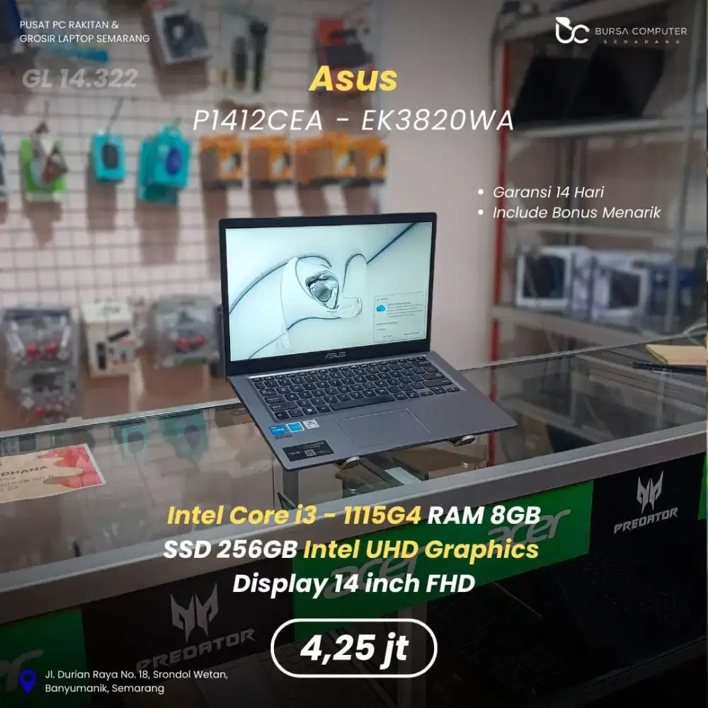 ASUS Expertbook P1412CEA | Core i3 1115G4 8GB 256GB