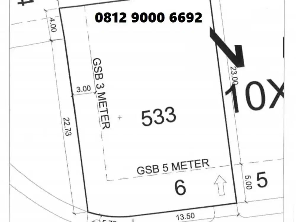 Jual Tanah Kavling Murah Hook 533 m2 De Latinos BSD Serpong Tangerang