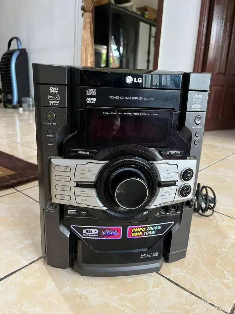 Jual Head Mini Compo LG MBD106 — Nyala Normal, Power Speaker Rusak