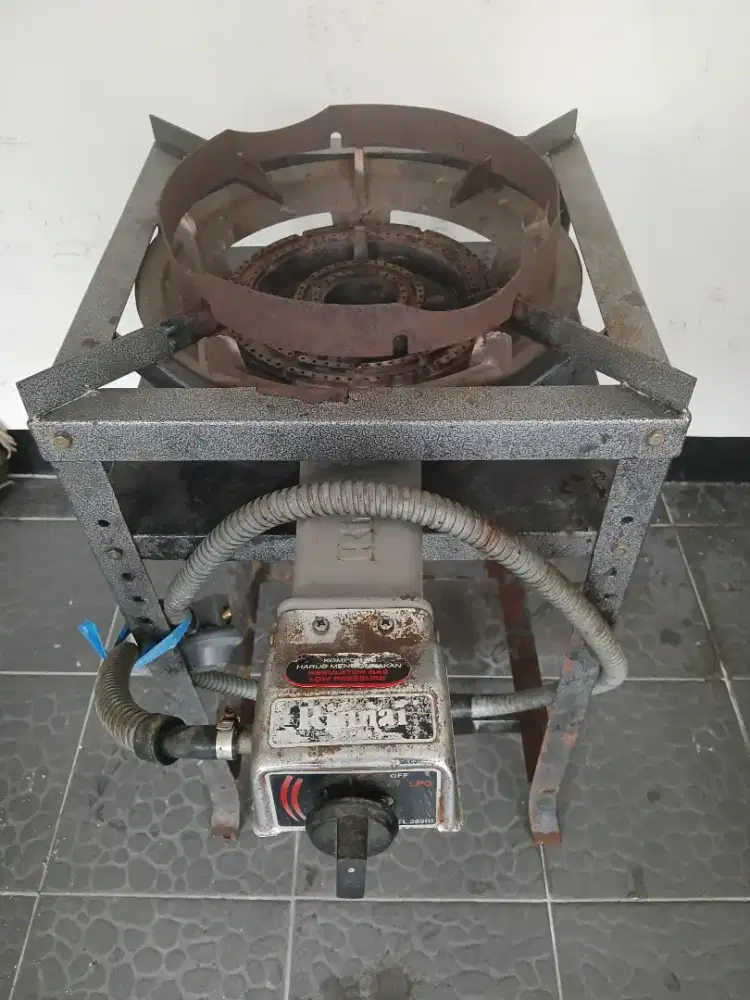 JUAL KOMPOR MAWAR RINNAI 1 TUNGKU + REGULATOR + TABUNG BRIGHT GAS 5Kg
