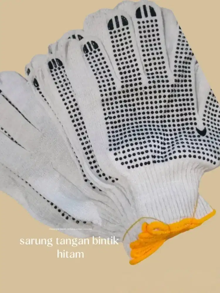 Sarung tangan kain bintik hitam