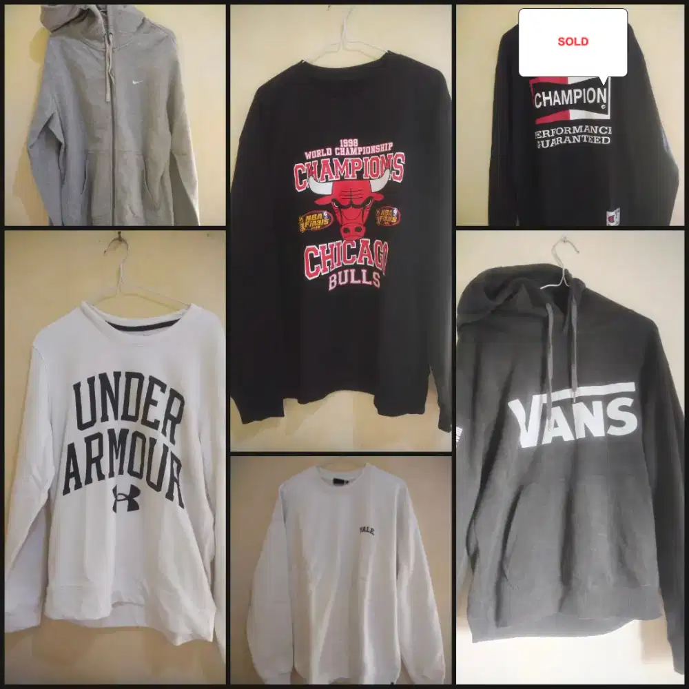 Jaket, Sweater, dan Hoodie Second Hand