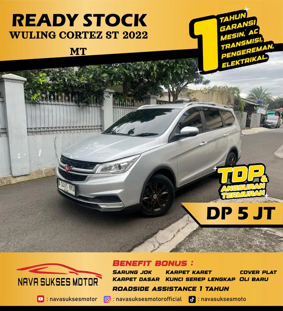 TDP 5 JUTA - WULING CORTEZ ST MT 2022