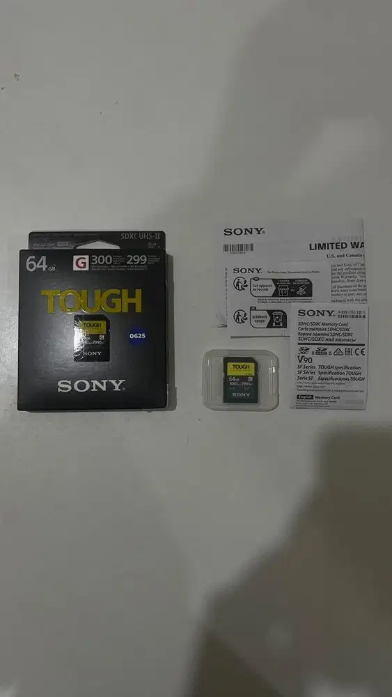 SD Crad Sony Tough 64GB SF-G V90 UHS-II SDXC Memory SD Card