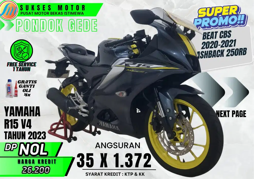 Kredit Tanpa DP R15 V4 TH 2023 YUK TUNGGU APA LAGI CEK DESKRIPSINYA