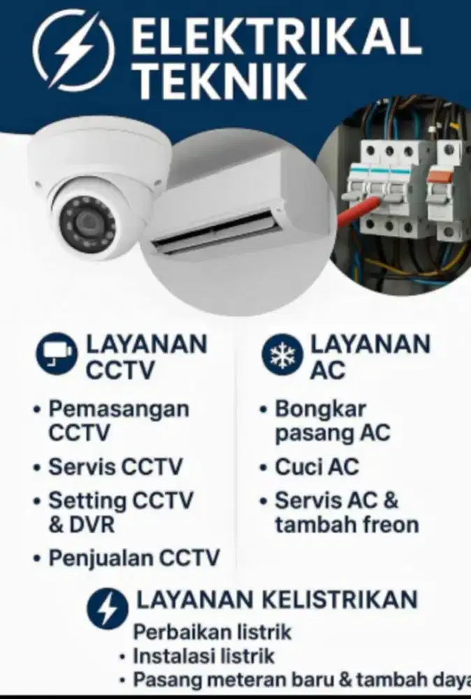 Tukang AC Servis AC Cuci AC Pasang Cctv dan servis Cctv