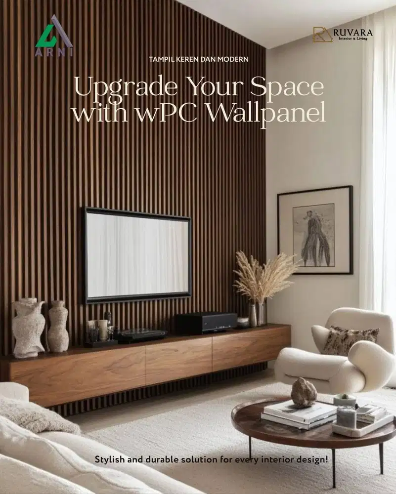 Wallpanel Arni Lux 3m – WPC Panel Dinding Indoor