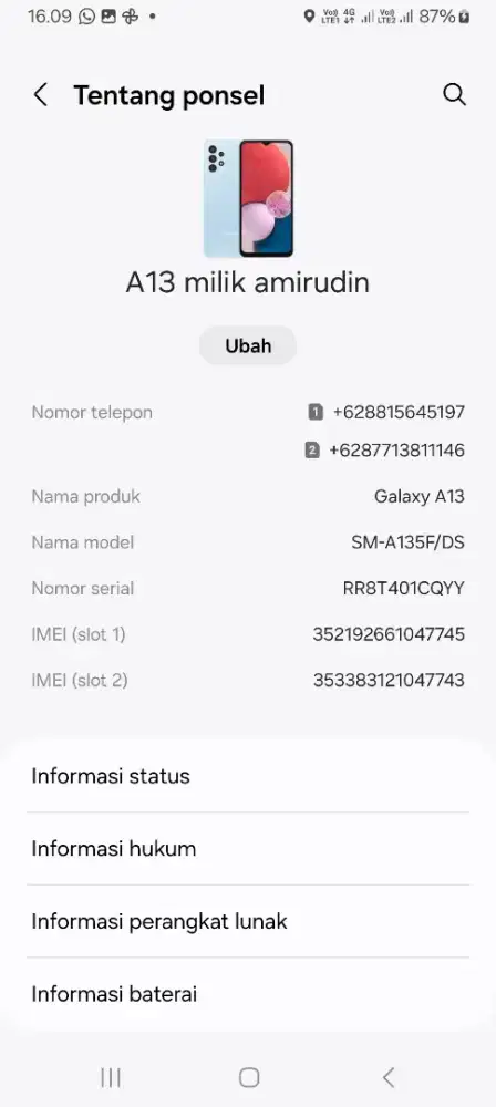 Jual samsung A13
