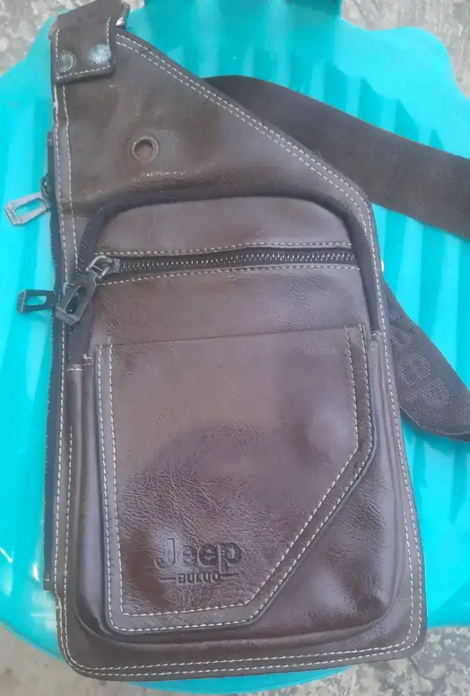 Tas Selempang Kulit Asli Import