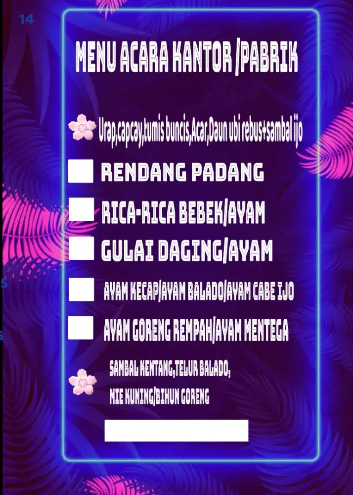 Sedia nasi kotak dll.