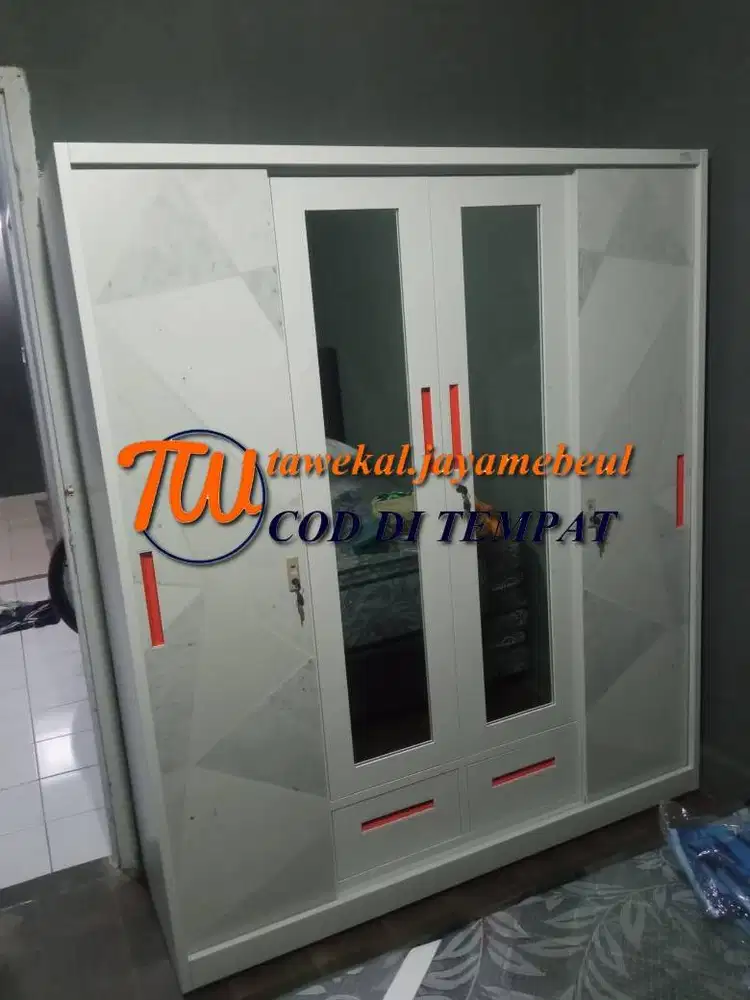 SET KANTOR LEMARI PAKAIAN MINIMALIS LEMARI BESI ANTI JAMUR LEMARI SLID