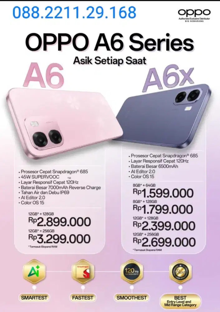 Keluaran Seri Terbaru Oppo A6X Ram 8/128