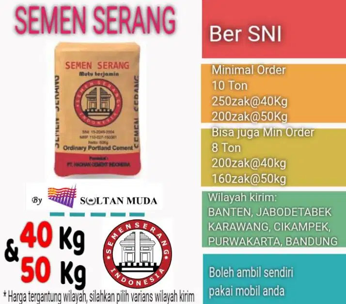 SEMEN SERANG SEMEN BERKUALITAS TOP HARGA BERSAHABAT/ MURAH