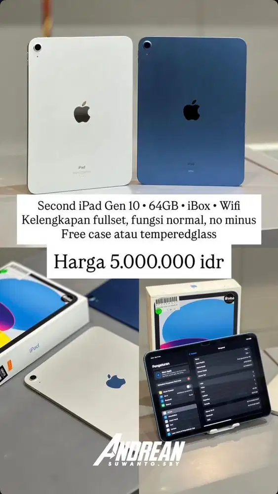 Ipad gen 10  64gb wifi only