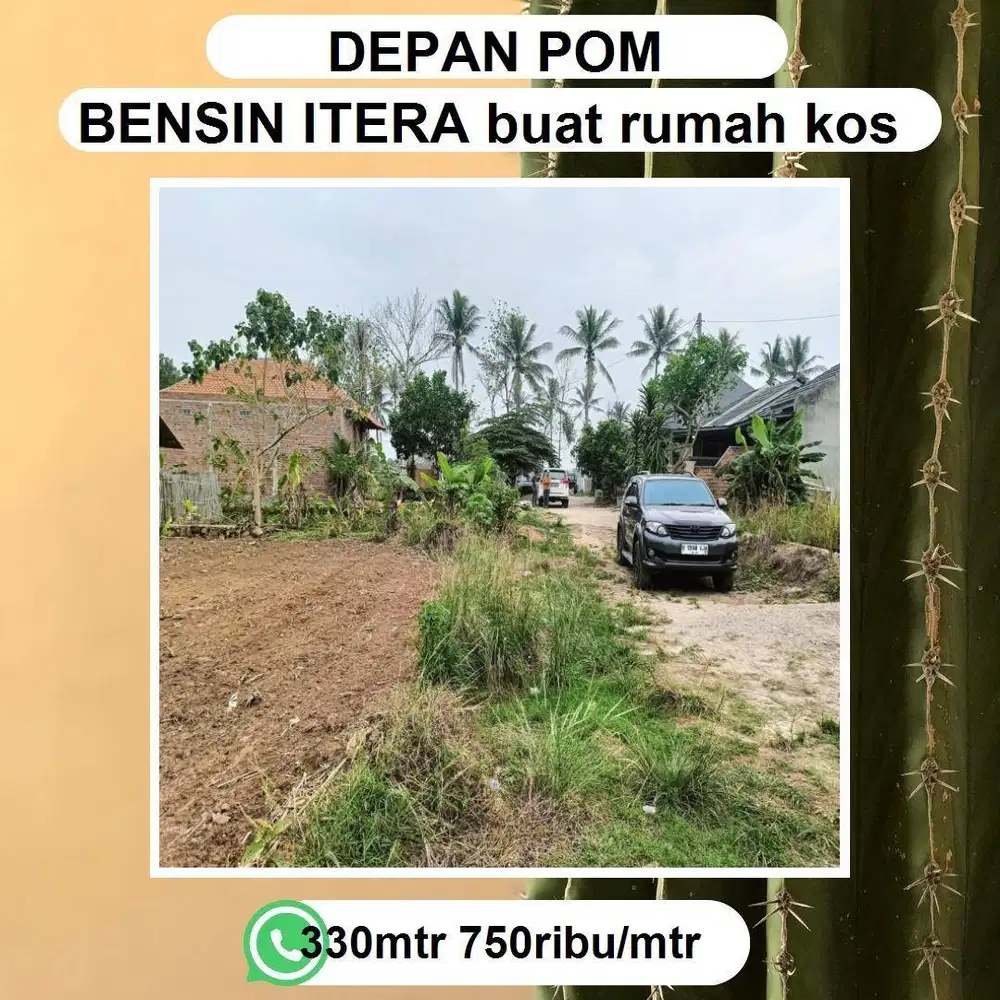 TANAH DALAM PERUMAHAN DOSEN ITERA COCOK UNTUK BANGUN KOSAN MAHASISWA