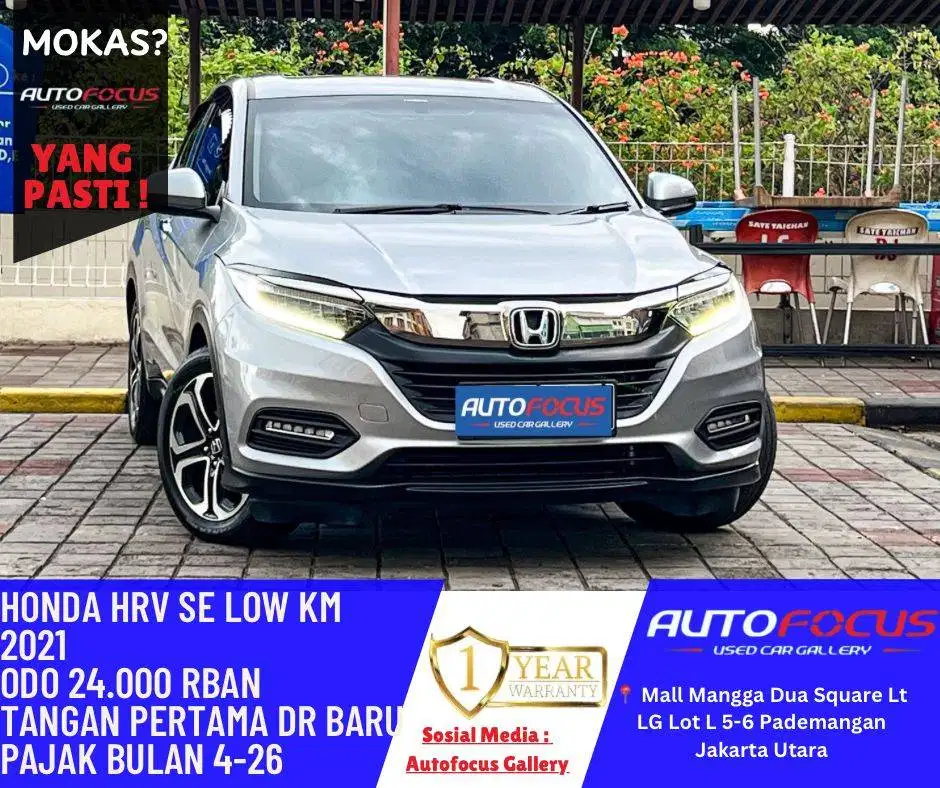 Tdp30JT Honda Hrv 1.5 L SE AT nik 2021 Silver Metalik