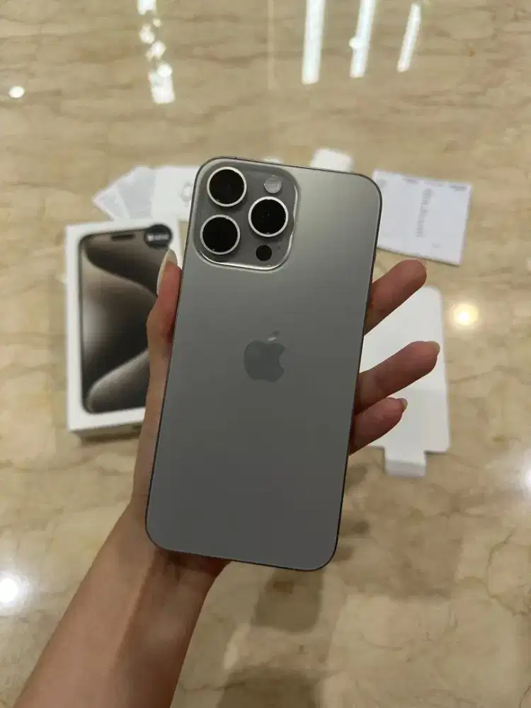 Iphone 15 pro max 256gb ibox mulus lus full set original warna favorit