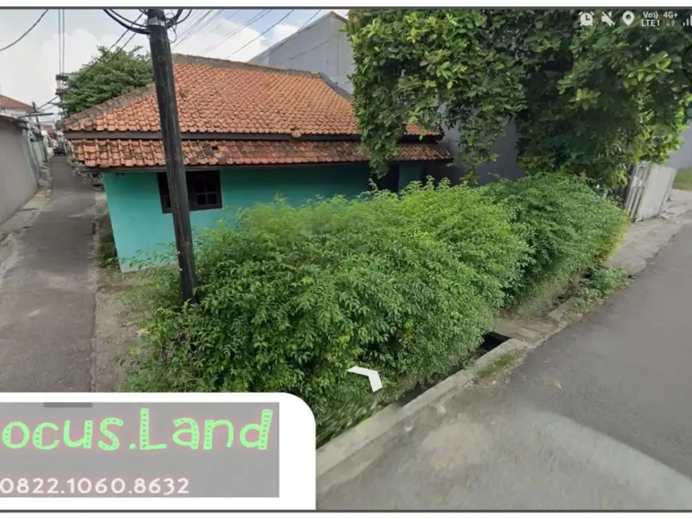 Rumah Pinggir Jalan HOOK Bangunan Lama di Pondok Aren